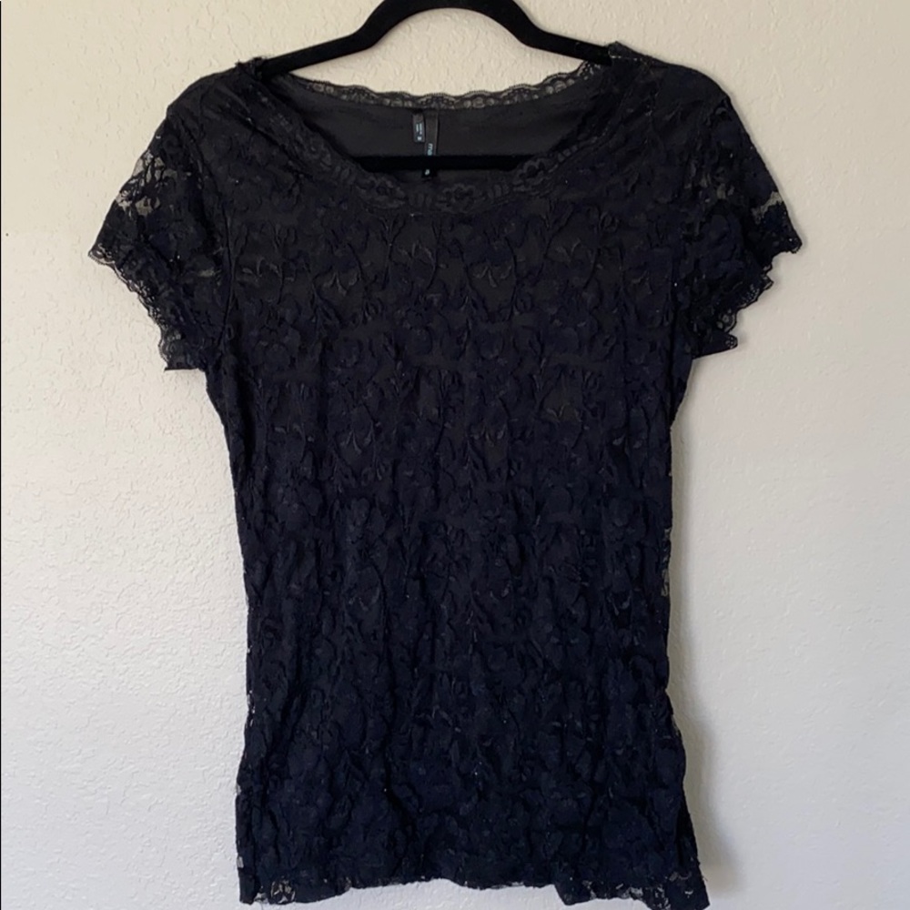 Maurices lace black T-shirt.